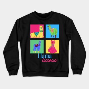 Llama Licious Funny Llama Design Crewneck Sweatshirt